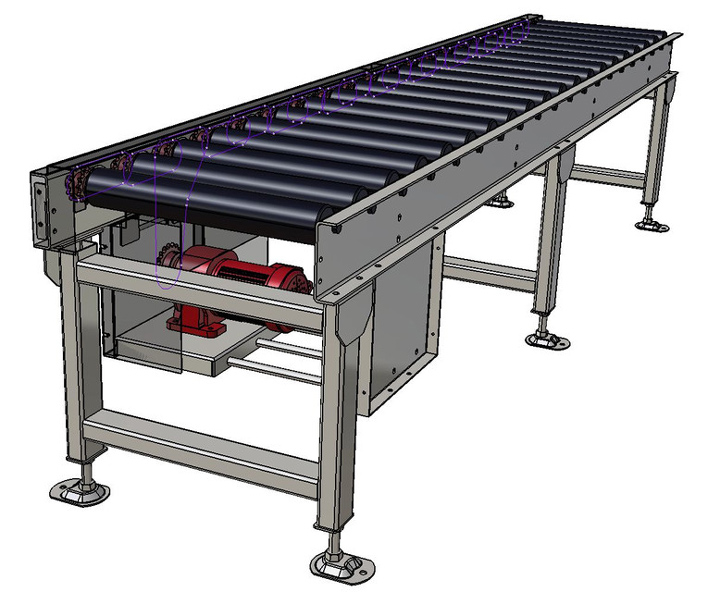 Chain driven roller conveyors